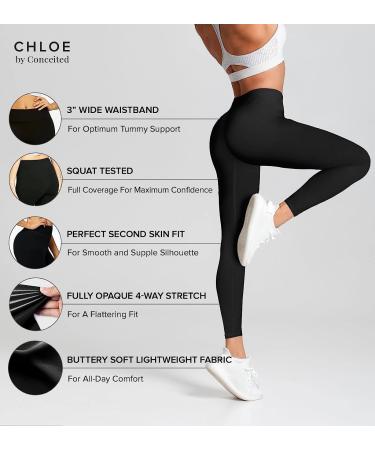 Conceited High Waist Leggings - Buttery Soft - High Waistband - Regular & Plus Size - Solid Black - Buy Online on GoSupps.com