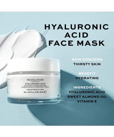 Revolution Skincare London - Hyaluronic Acid Overnight Hydrating Face Mask 50ml | Intense Hydration for All Skin Types | Shop Internationally - Buy Online on GoSupps.com