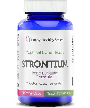 #1 Strontium Bone Healthy Supplement Recommended By Doctors Worldwide 90, Easy To Swallow Veggie Caps Made In The USA