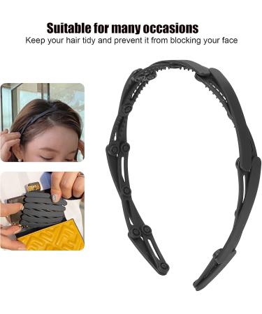 Foldable Headband Adjustable Headband Travel Headband Black Wave Hairband Headband Hair Accessories Headband(black) - Buy Online on GoSupps.com