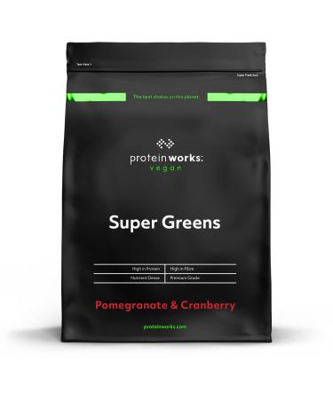 Super Greens / pomegranate & cranberry / from the protein works / 1kg / This superstic shake is your green vitamin bomb.Pomegranate & Cranberry 1 kg (1 Pack) - Buy Online on GoSupps.com