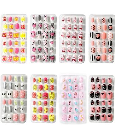 24PCS/Box Adult Cartoon Candy Fake Nails Full Coverage Self-Adhesive Nail Polish Cute Girl Nail Art Decoration (Color : 32) - Buy Online on GoSupps.com
