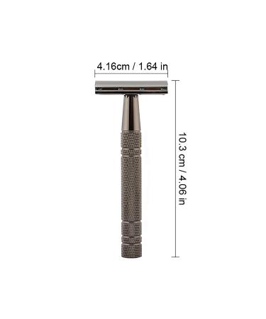 LEYMING Double Edge Safety Razor with 10 Blades | Classic Wet Shaving Manual Shavers for Men | Black Chrome Razor - Buy Online on GoSupps.com