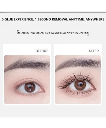 1 Pair Magnetic Eyelashes No Glue Needed Reusable Magnetic Eyelashes with Applicator Magnetic Lashes Durable Russian Strip Lashes for Party and Daily Wear Natural Eyelashes - Buy Online on GoSupps.com