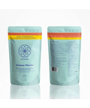 100% Vegan Immune Booster Supplement NIYAMA Immune Warrior | With Clinically Studied Beta Glucans Zinc Buffered Vitamin C | Strengthening Immune System Booster Powder | Orange Pineapple Flavour (30 Servings) - Buy Online on GoSupps.com