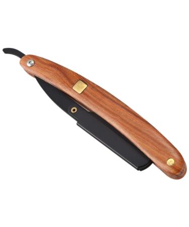 Antioch stainless steel straight razor folding razor knife barber razor knife wood handle face hairy hair bare shave razor tool
