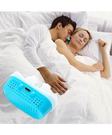 Adjustable Smart Anti Snoring Device | USB Rechargeable Electric Silicone Stopper for Comfortable Sleep | Blue Color - Buy Online on GoSupps.com