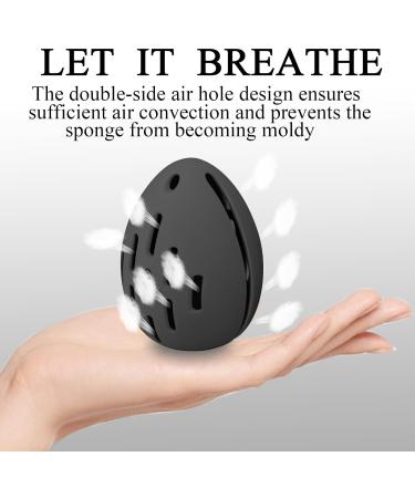 Beauty Sponge Holder Set - Ideal Protection and Storage for Makeup Sponges Black - Buy Online on GoSupps.com
