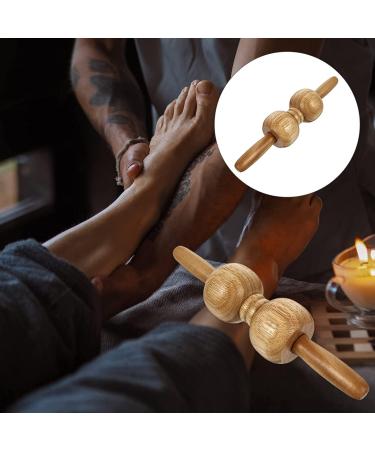Buy Premium Wooden Massage Tools & Rollers for Reflex Zone Therapy - Light Yellow Spa Tools for Body Hand Head Foot & Face - Buy Online on GoSupps.com
