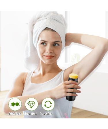 12 Pcs 60ml/2oz Deodorant Containers Plastic Twist Up Filling Bottle Deodorant Holder Stick for Crayon Chapstick Sunscreen Lotion Bar - Black - Buy Online on GoSupps.com