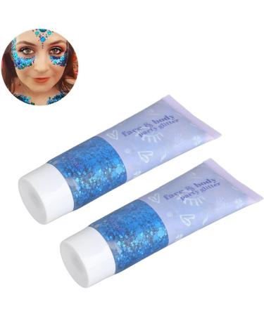 Buy Face Body Glitter Gel - Safe Self Adhesive Sequin Makeup 2pcs Portable for Lip & Hair - Concert Ready (Peacock Blue - Buy Online on GoSupps.com