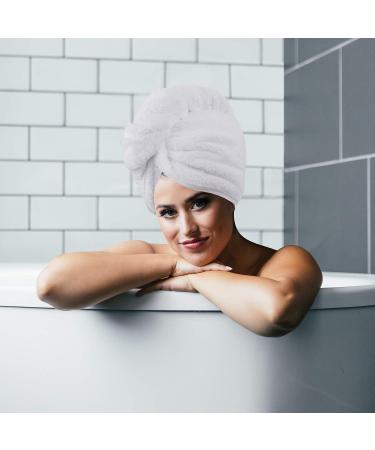 Kinhwa Hairurban Microfiber Hair Turban Towel - Quick Dry Super Absorbent Soft 3 Pack with 2 Buttons - Perfect for Long Hair & All Hair Types - Buy Online on GoSupps.com