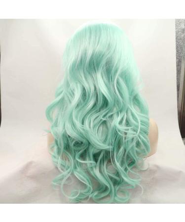 Natural Mint Green Wig with Side Bangs | Long Wavy Heat Resistant Synthetic Hair - Shop Now! - Buy Online on GoSupps.com