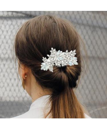 TAIOSNADJ Crystal Bridal Hair Comb Handmade Hair Accessories Wedding Rhinestone Hair Side Comb for Bride Wedding Prom Flower Girl Headpieces - Buy Online on GoSupps.com