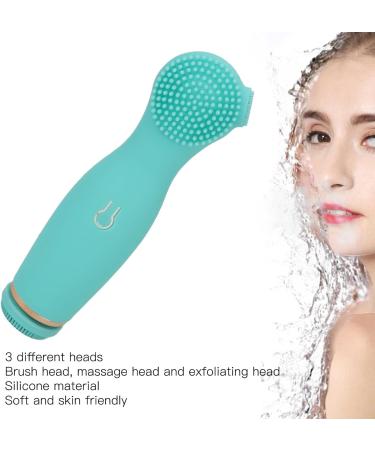Facial Cleansing Brush - Dual Rotation Silicone USB Rechargeable 3 Heads for Pore Cleansing & Absorption Promotion - Shop Internationally - Buy Online on GoSupps.com