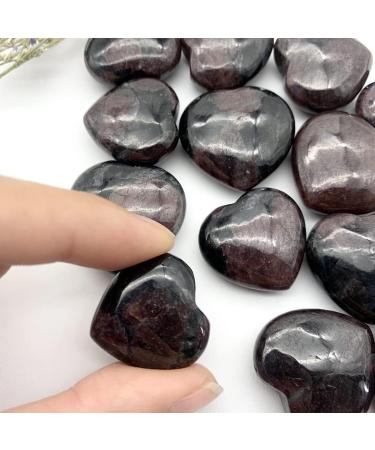 Natural Quartz Crystal Natural Garnet Loving Heart Shaped Quartz Polished Rough Stone Specimen Home Decoration Crystals Home Office Decor - Buy Online on GoSupps.com