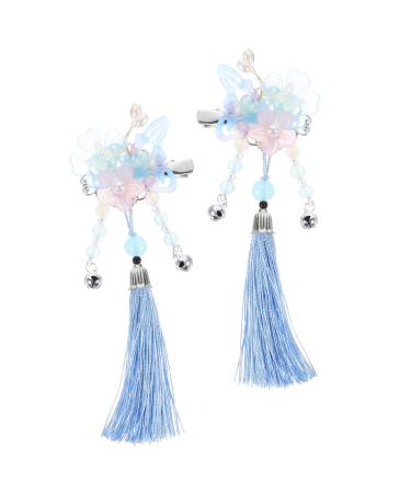 Ipetboom 1 Pair Butterfly Hair Clip Temperament Hair Clip Hair Styling Accessories Chinese Hair Accessories Hair Barrettes Hair Clips for Thick Hair Alloy Child China Pearl