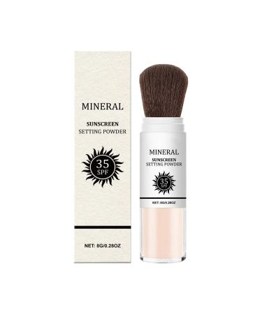 Generisch Sunscreen Setting Powder Brush SPF 35 Protection Natural Protective Fixing Powder 8 g