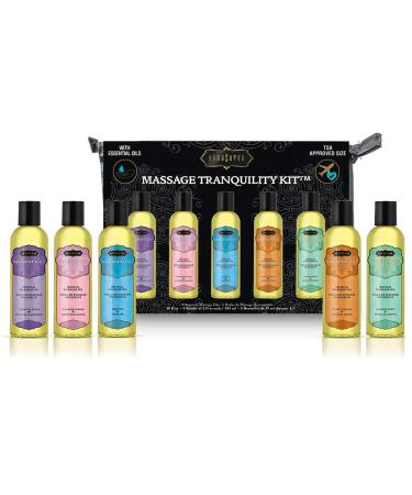 Kama Sutra Massage Tranquility Kit Five Travel-Sized Massage Oils in Zippered Case 1