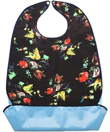 Vlokup 3 Pack Washable Bibs for Women with Crumb Catcher - Rose & Lips Design - Buy Online on GoSupps.com
