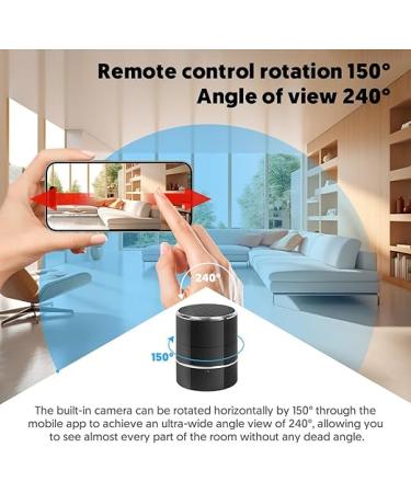 SOPKVL Spy Camera Hidden Camera Bluetooth Speaker with WiFi Live Viewing 240Â° Ultra Wide Angle and Motion Detection HD 1080P Nanny Cam Hidden Camera Camaras Espias Ocultas for Home Security - Buy Online on GoSupps.com