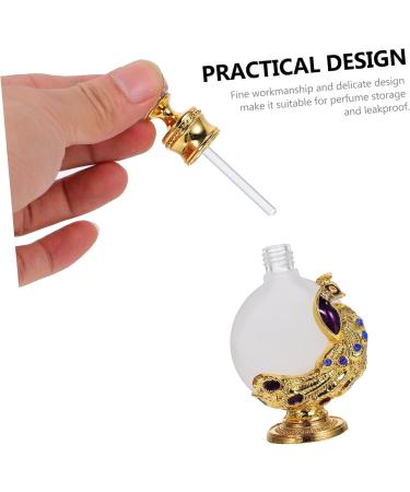 LALADEFIEE 1pc Peacock Essential Oil Bottle Dropper Bottle Liquid Dispenser Perfume Bottle Glass Empty Holder Liquid Bottle Liquid Holder 3.1x10.5cm Golden - Buy Online on GoSupps.com