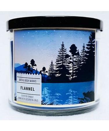 Bath and Body Works 3-Wick Scented Candle in Flannel 14.5 Ounces