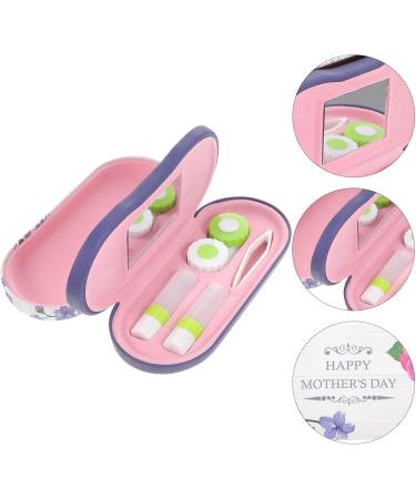 COHEALI Double Glasses & Contact Lens Case with Mirror & Tweezer - Purple | Travel-Friendly & Stylish Accessories - Buy Online on GoSupps.com