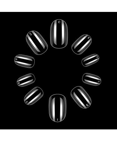 Makartt Short Oval Nail Tips - 500 Full Cover Transparent False Nails for Gel & Acrylic Art - 10 Sizes Clear - Buy Online on GoSupps.com