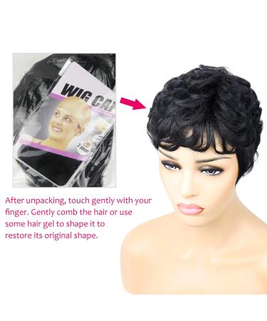 VCK Black Short Curly Pixie Cut Human Hair Wig for Black Women - Natural Fashion Short Wig - Buy Online on GoSupps.com