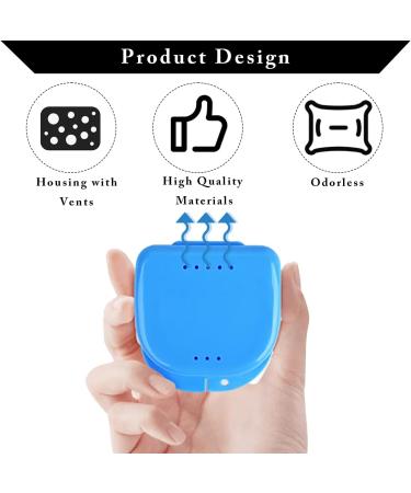6 Pack Denture Containers - Portable & Leak-Proof Tooth Boxes with Ventilation | Orthodontic Prosthesis Storage (3 Colors) - Buy Online on GoSupps.com