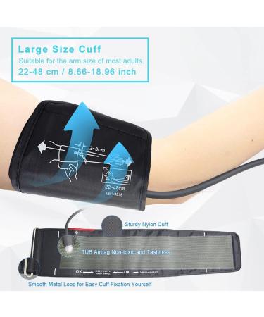 Elera Large Cuff Blood Pressure Monitor Digital Automatic Upper Arm BP Kit with Voice, Two User Mode, Type C Cable (Gray) - Buy Online on GoSupps.com