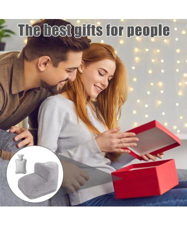 Abiemuce 2-in-1 Foot Warmer Hot Water Bottle Electric-Free Soft & Safe Heated Bottle for Women & Kids 1L Capacity (Gray 25x30x25cm) - Buy Online on GoSupps.com