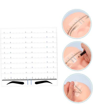 Outanaya 50pcs Eyebrow Positioning Ruler Eyebrow Ruler Sticker Brow Stencil Brow Template Tearable Pvc Suite 18.00X3.80X0.10CM Blue - Buy Online on GoSupps.com