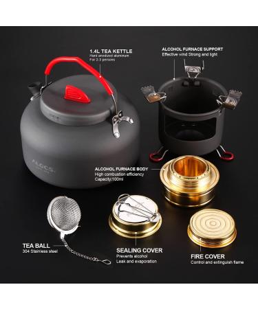 Alocs Camping Kettle - Premium Portable Tea & Coffee Pot for Outdoor Camping - Buy Online on GoSupps.com