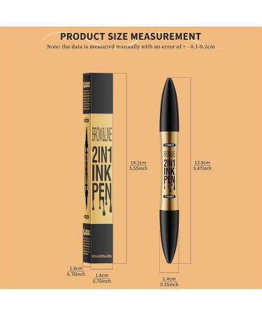 Eyebrow Pen Eyebrow 4 Tip Brow Pencil Eyebrow Pen Eyebrow Pencil Last All-Day Eyebrow Pencil with Fork Tip (Coffee) - Buy Online on GoSupps.com