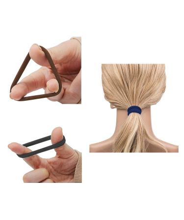 Ivylife Colored Hair Ties - 40 Cotton Elastic Bands for Thick Curly Hair | Metal-Free Women's & Girls' Ponytail Holders - Buy Online on GoSupps.com