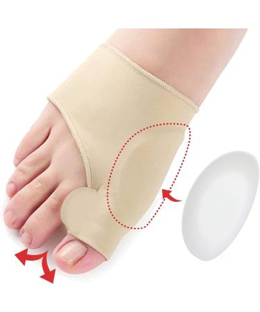 Unisex Hallux Valgus Corrector - Breathable Nylon Bandage for Large Toes | Skin-Colored Foot Pain Relief with Non-Slip Silicone Strips - Buy Online on GoSupps.com