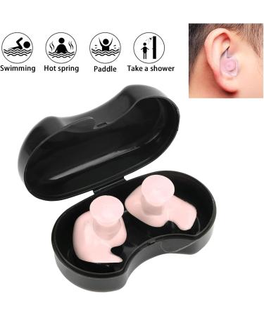 Buy Soft Waterproof Silicone Swimming Earplugs - Pink | Perfect for Swimming Surfing & Snorkeling - Buy Online on GoSupps.com