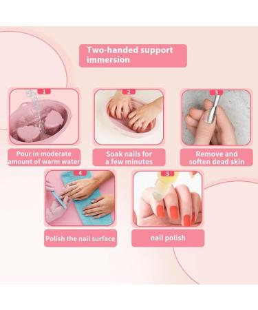 G n rique Bol Trempage pour Ongles - Bassin de Manucure pour Salon - Bol de Trempage Compact en Silicone pour Maison & Institut Rose - Buy Online on GoSupps.com
