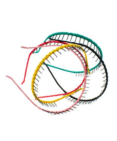 AUEAR 10 Pcs Vintage Metal Headbands for Women Girls - Ribbon Wrapped Hair Hoop Comb Hairbands (Multi Color) - Buy Online on GoSupps.com