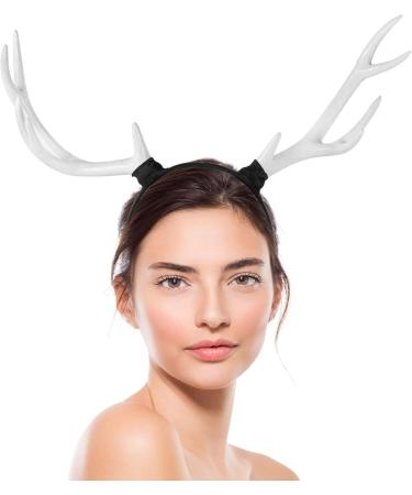 FRCOLOR Christmas Antler Headband Deer Horn Hair Hoop Christmas Holiday Cosplay New Years Decor(White) - Buy Online on GoSupps.com