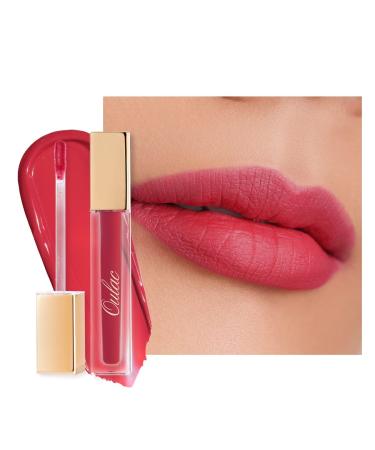 Oulac Matte Liquid Red Lipstick for Women  Long Lasting Lipstick Waterproof Lip Stain  No Transfer  Creamy High Pigmented Formula with Rose Oil  Vegan & Cruelty-Free  Light Red M08  M08 1000 Kisses (Light red)
