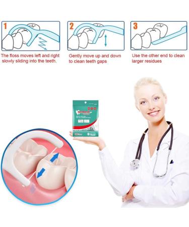 Floss Sticks Dental Floss Picks 2-in-1 Toothpick Polyethylene Resistant (100Pcs) - Buy Online on GoSupps.com