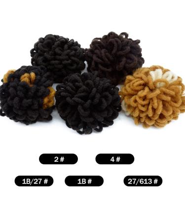 Dreadlocks Bun Afro Puff Drawstring Ponytail Hair Chignon for Black Women | Synthetic Hair Extensions (2#) 2.5 Inch - Pack of 1 - Buy Online on GoSupps.com