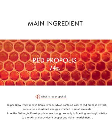 CellMonde Super Glow 74.94% RED Propolis Spray Cream - Hydrating & Brightening Formula for All Skin Types | 3.38 floz - Buy Online on GoSupps.com