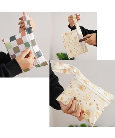 Qiantull Mini Diaper Bag | Waterproof Wet Dry Cloth Organizer | Colorful Animal Pattern | 22x15cm Travel & Beach Bag for Babies - Buy Online on GoSupps.com