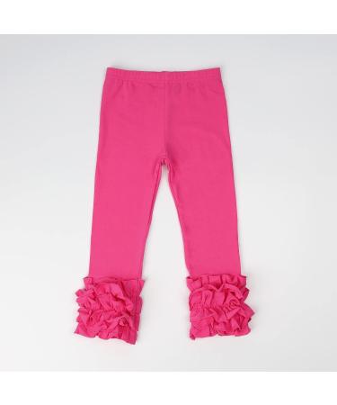 Hoolchean Baby Toddler Girls Cotton Ruffle Leggings 3-6 Months - Rosy - Buy Online on GoSupps.com