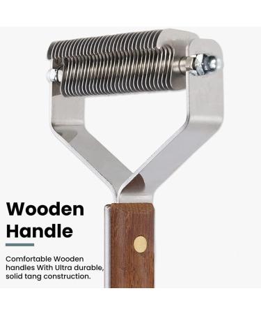 AIDIYA Coat King Rake 14-Blade Rake Pet Undercoat Rake Professional Pet Dematting Comb Grooming Stripping Tool for Dogs and Cats (8.8cm) - Buy Online on GoSupps.com