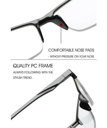 Vevesmundo Modern Half Frame Reading Glasses for Men & Women - Multiple Strengths +0.75 to +4.0 - Stylish Seive Aid - Buy Online on GoSupps.com